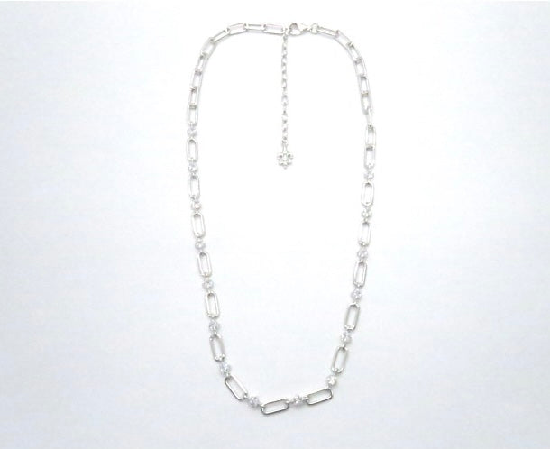 Paper Clip Sterling Necklace