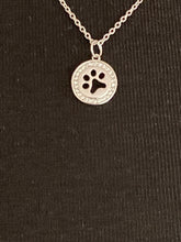Paw-print Dog/Cat disc pendant