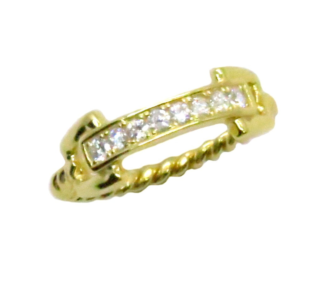 Braided shank “H” Ring