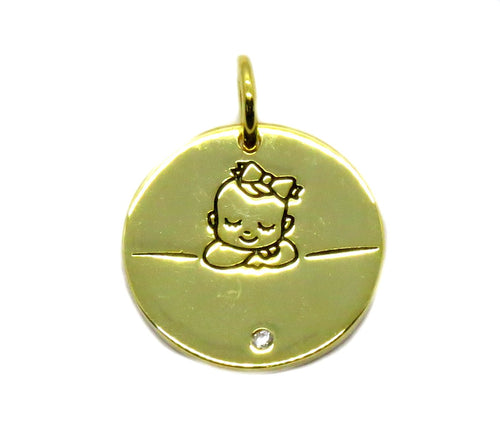Baby w/bow Charm Pendant-Pre-order only at this time