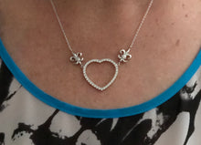 Fleur de Lis Open Heart Necklace