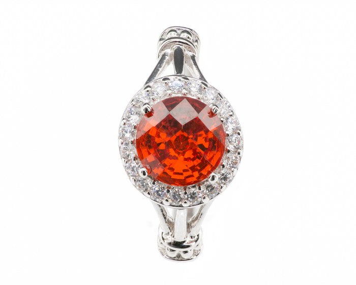 Split Shank Colored CZ Fashion/Birthstone Ring