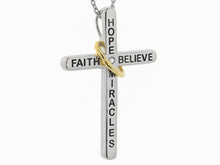 Diamond HFM Signature Cross Pendant with Gold Wedding Ring