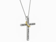 Diamond HFM Signature Cross Pendant with Gold Wedding Ring