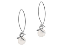 10 mm fish hook fresh water pearl ear wire with exclusive twist setting(3 colors)