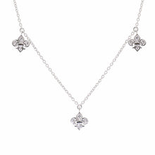 Fleur de Lis Station Necklace 18"