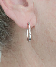 Oblong Hoop Post Earring