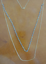 Faceted gemstone 40” station Cross in onyx/Sterling or Lapis/14k gold clad (final sale)