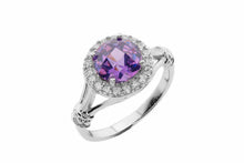 Split Shank Colored CZ Fashion/Birthstone Ring