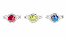 Split Shank Colored CZ Fashion/Birthstone Ring