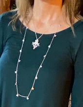 Fleur de Lis Station Necklace 36"