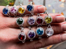 Split Shank Colored CZ Fashion/Birthstone Ring