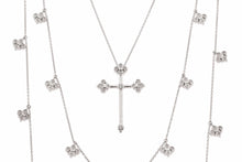 Fleur de Lis Station Necklace 24"