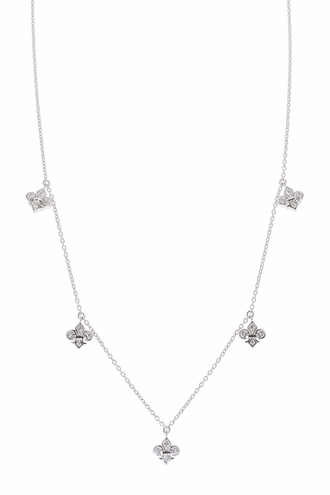 Fleur de Lis Station Necklace 18