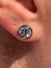2 ct size (8 mm ) EACH Cubic Zirconia Stud Earring