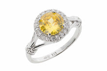 Split Shank Colored CZ Fashion/Birthstone Ring