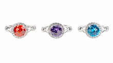 Split Shank Colored CZ Fashion/Birthstone Ring