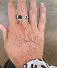 Sterling Silver Black Spinel and CZ By Pass Ring