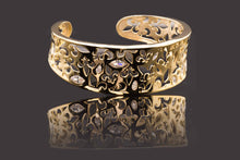 Fleur de Lis Pierced Cuff(Bangle) Bracelet (new version no stones images are wrong shown with stones)