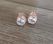 2 ct size (8 mm ) EACH Cubic Zirconia Stud Earring