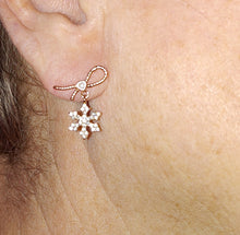 Fancy snowflake earring drop
