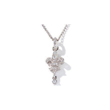 Fleur de Lis Drop Pendant-Silver Rhodium