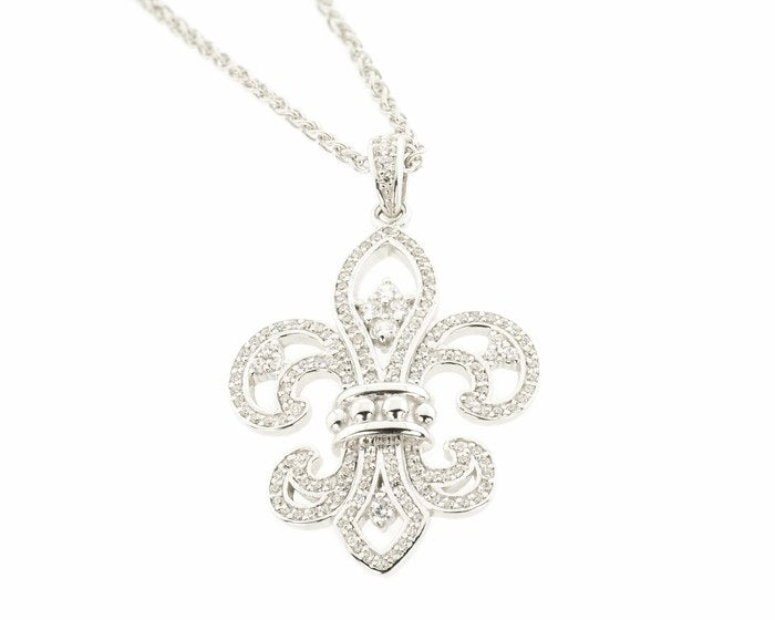 Fleur De Lis Pendant -Fancy Large