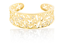 Fleur de Lis Pierced Cuff(Bangle) Bracelet (new version no stones images are wrong shown with stones)