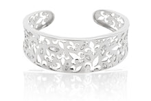 Fleur de Lis Pierced Cuff(Bangle) Bracelet (new version no stones images are wrong shown with stones)
