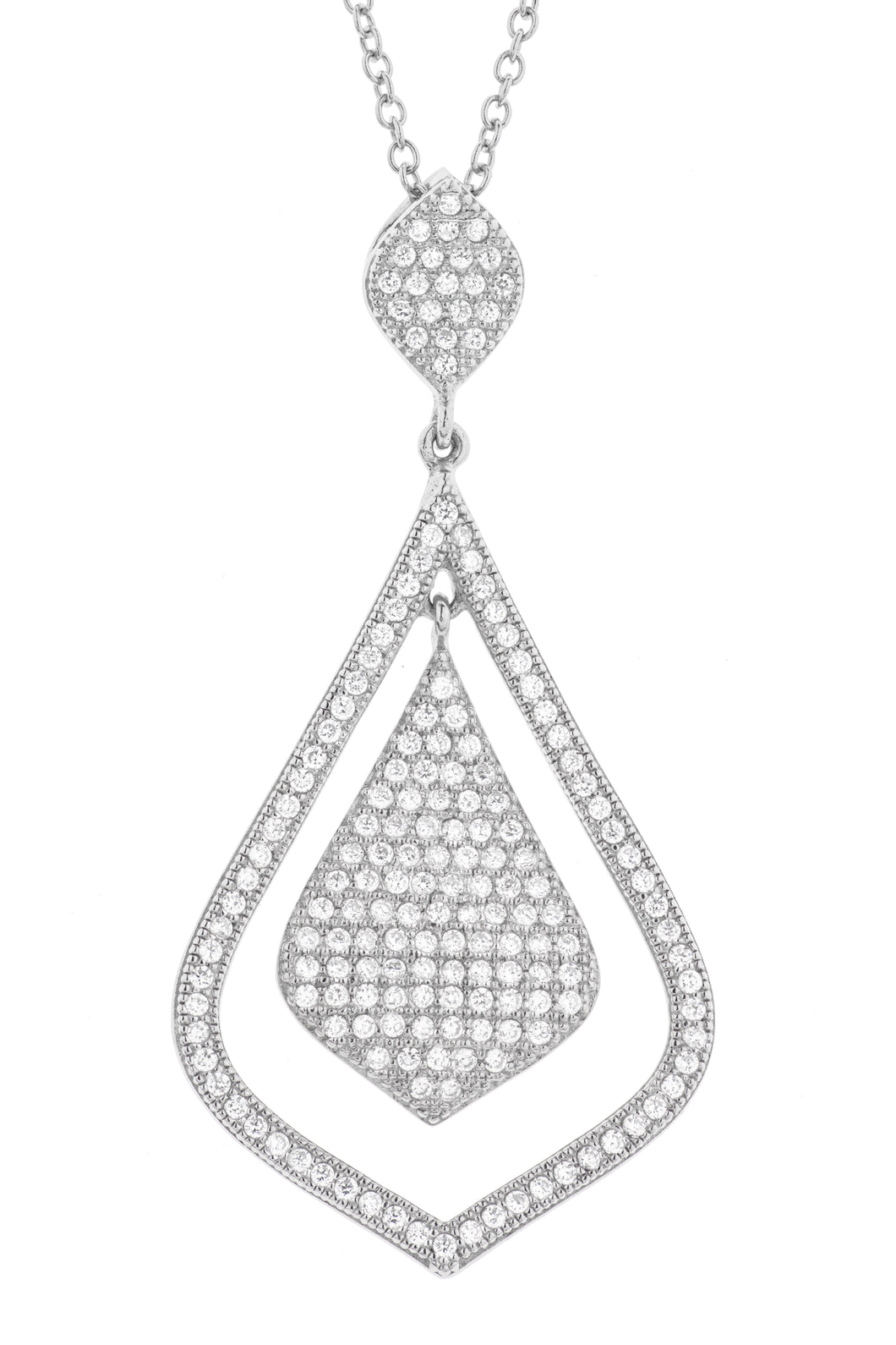 Silver Segmented Raindrop