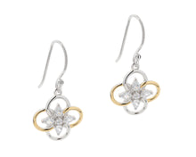 Concentric Circles Earrings with Pear and Round Shaped Stones