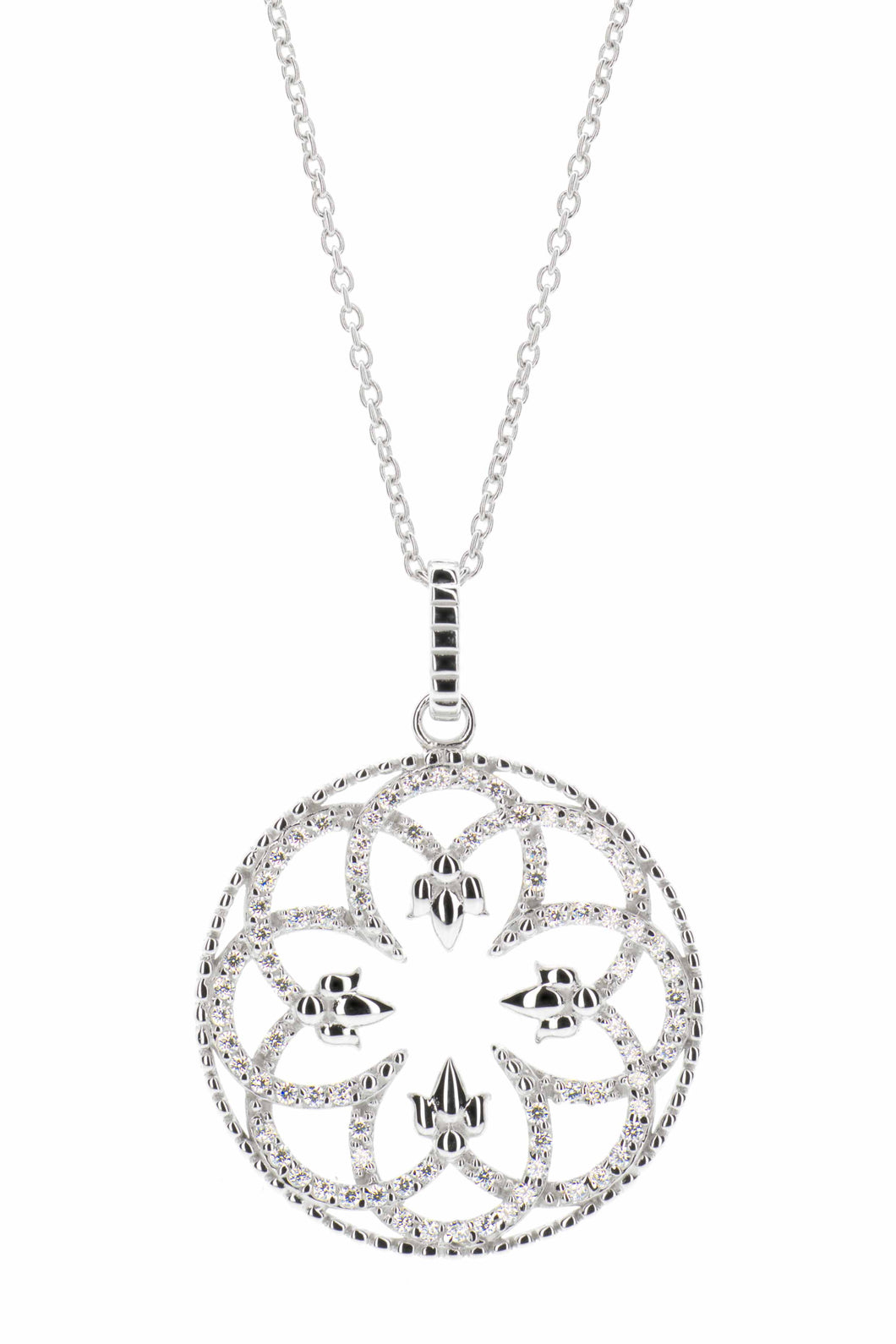 Fleur de Lis and Lace Pendant