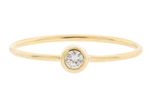 “Orbits” Tri Color Bezel set round stacker rings (sold as set)