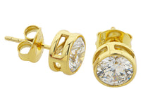 2 ct size (8 mm ) EACH Cubic Zirconia Stud Earring