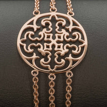 Triple Strand Fleur de Lis disc Bracelet