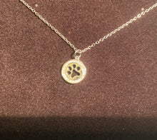 Dog/Cat Paw-print disc pendant-Pre-order only at this time