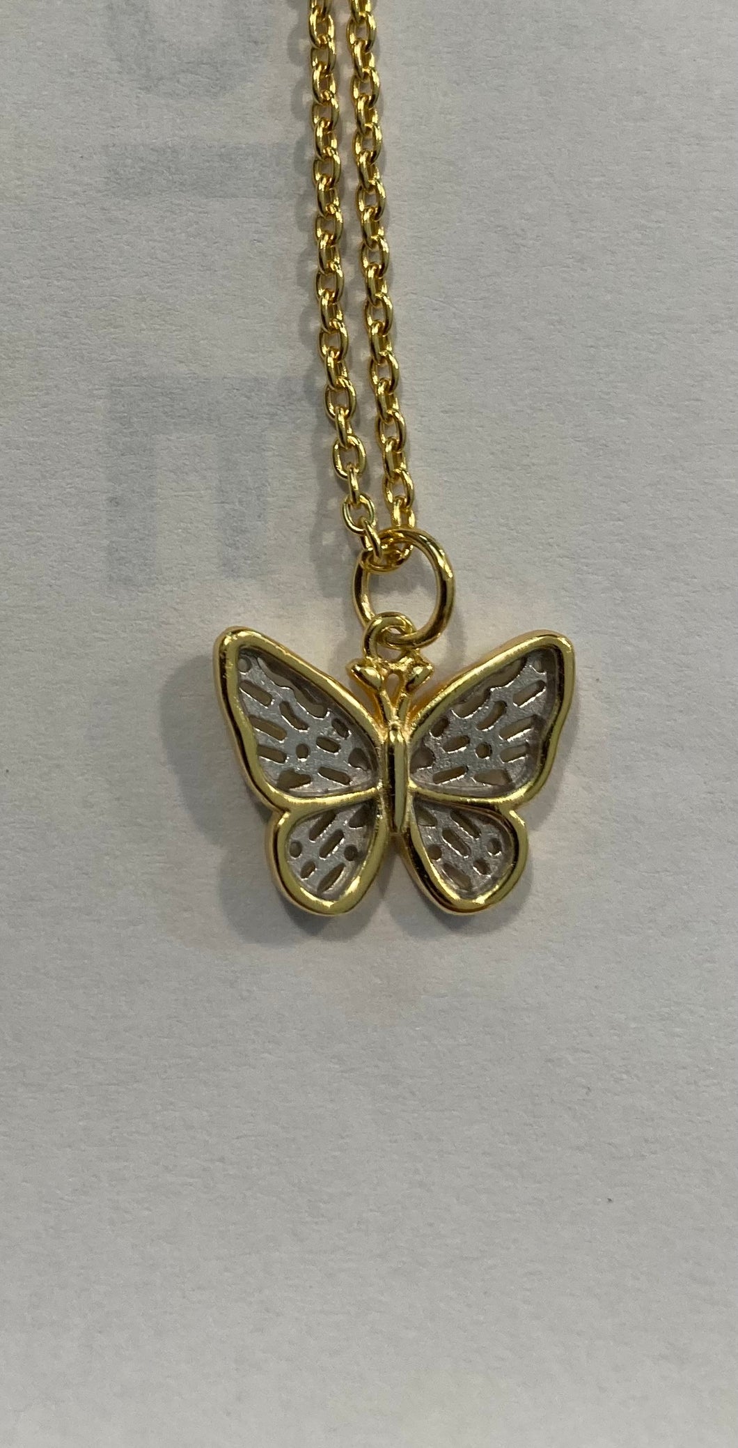 Butterfly two tone pendant