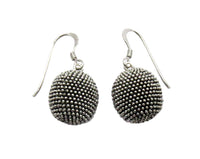 Stippled textured Black “disco” ball drop earring - Pre-order only at this time