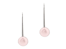 8mm Freshwater button pearl silver wire earring(3 colors)