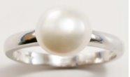 Freshwater Pearl (10mm White) Sterling Silver Cocktail Ring