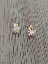Swarovski clear crystal star-burst stud earrings