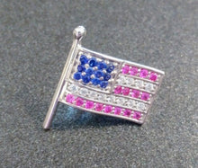 Sterling Silver American Flag Pin