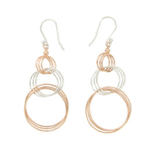 Tapered Concentric Circle Drop Earring (Snowman)