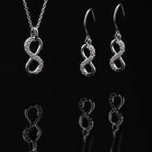 Eternity Silver CZ Pendant/Earring Set