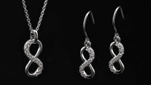 Eternity Silver CZ Pendant/Earring Set