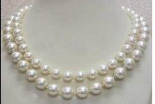 White Shell Pearl Double Strand 18