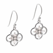 Concentric Circles Earrings with Pear and Round Shaped Stones