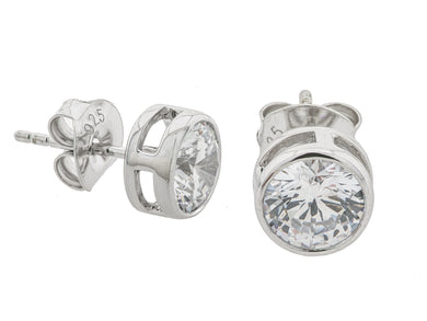 2 ct size (8 mm ) EACH Cubic Zirconia Stud Earring