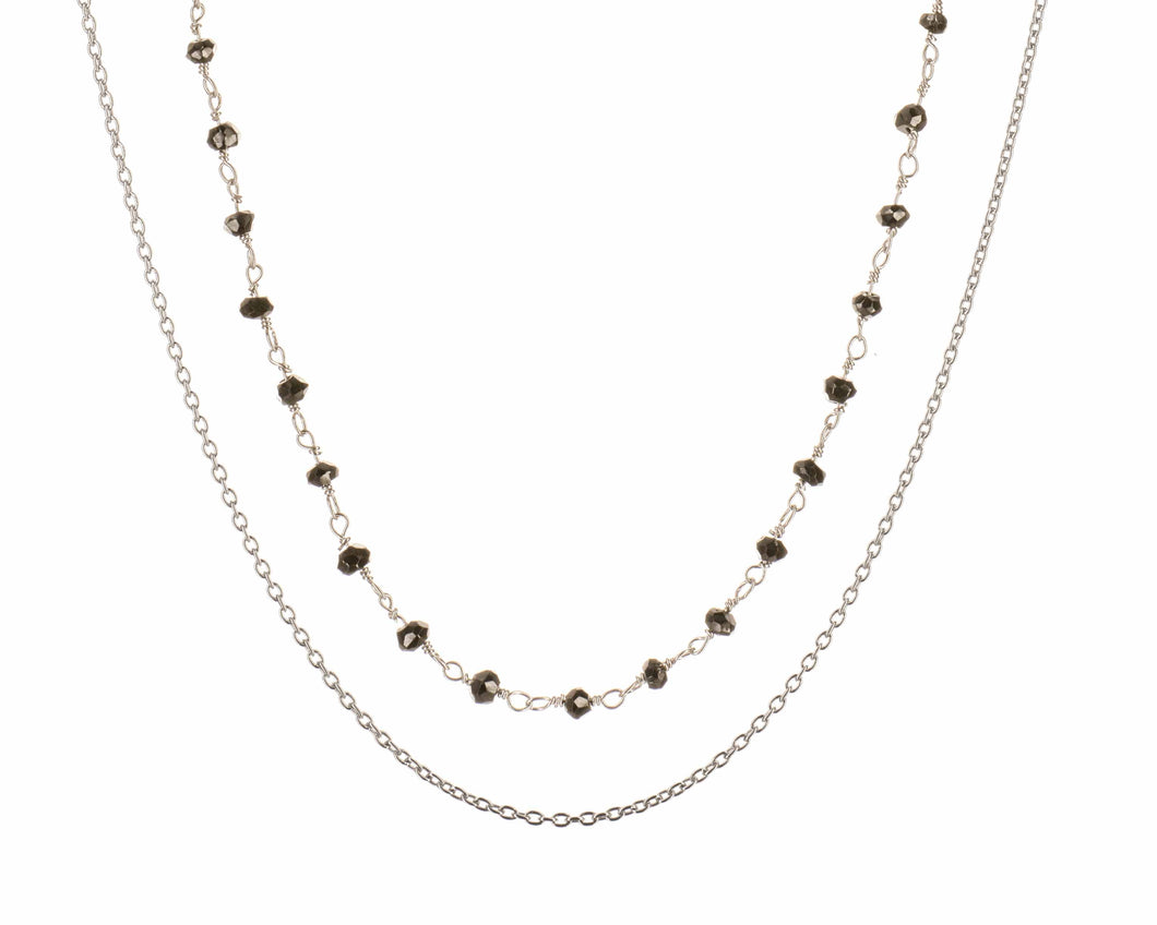 36” Bib Faceted Gemstone necklace (final sale)