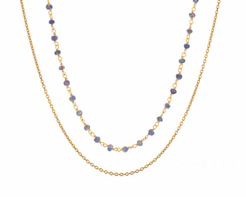36” Bib Faceted Gemstone necklace (final sale)